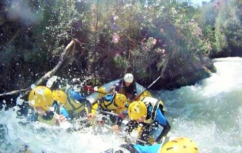 Rafting Andalucia rio genil piscina